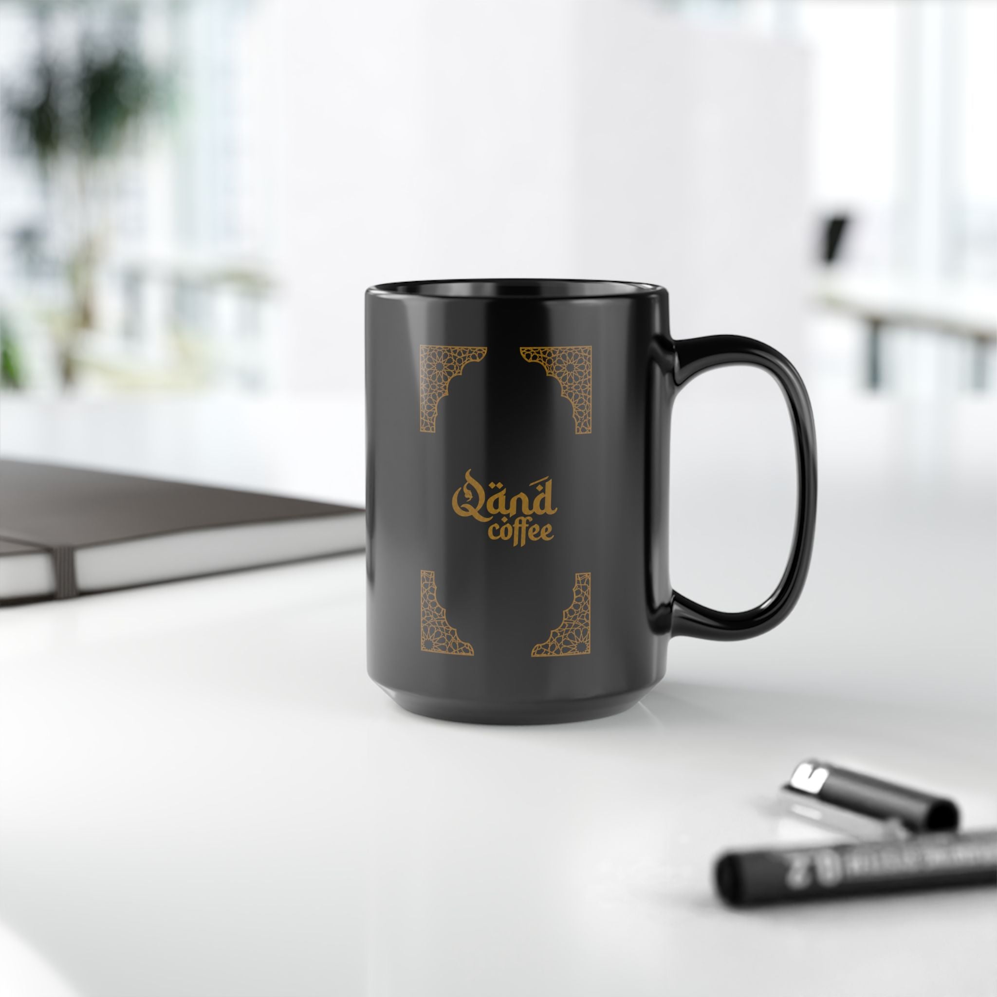 Qand Black Mug (11oz, 15oz)