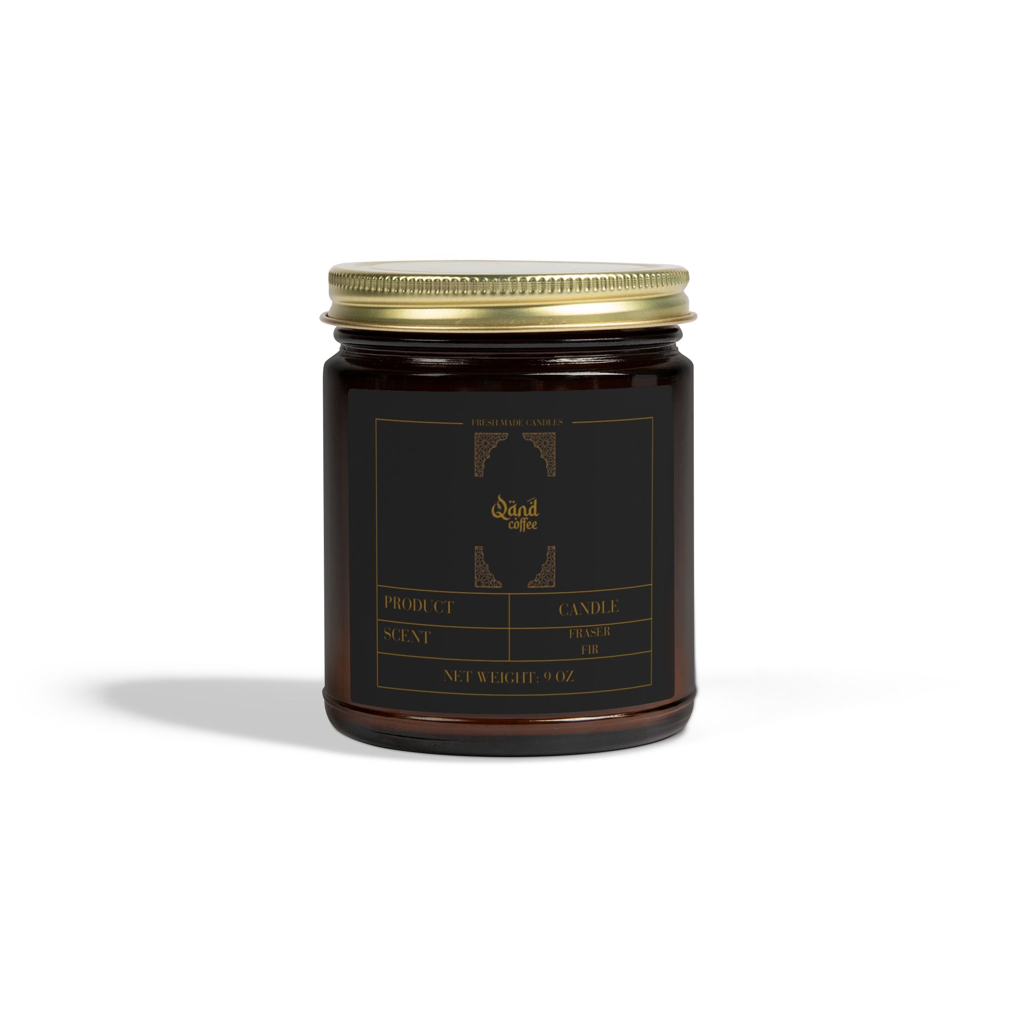 Fraser Fir Scented Candle; Amber, 9 oz