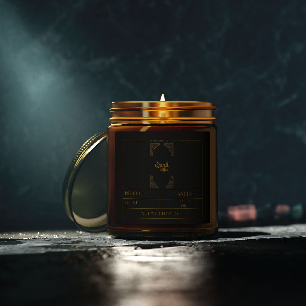 Fraser Fir Scented Candle; Amber, 9 oz