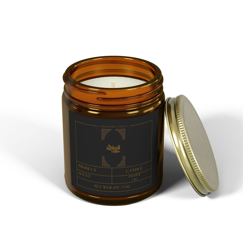 Fraser Fir Scented Candle; Amber, 9 oz